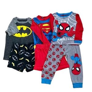 Bundle of superhero pajamas 4T